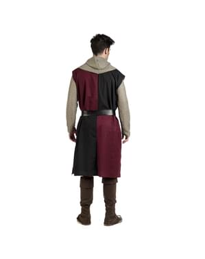 surcoat הביניים בורגונדי לגברים