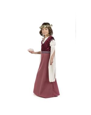 Medieval lady Rosalba costume for girls