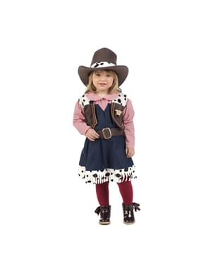 Kostum cowgirl yang elegan untuk bayi