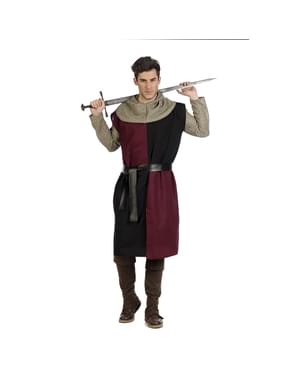 Erkekler için Ortaçağ Edward knight kostümü