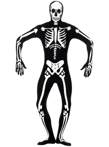 Glow in the Dark Second Skin Skeleton Adult Costume