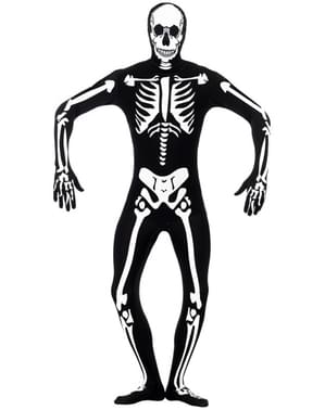 Glow Dark Dark Skin Skeleton pieaugušo kostīms