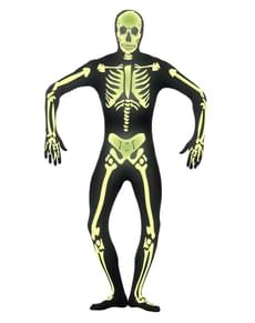 Glow in the Dark Second Skin Skeleton Adult Costume