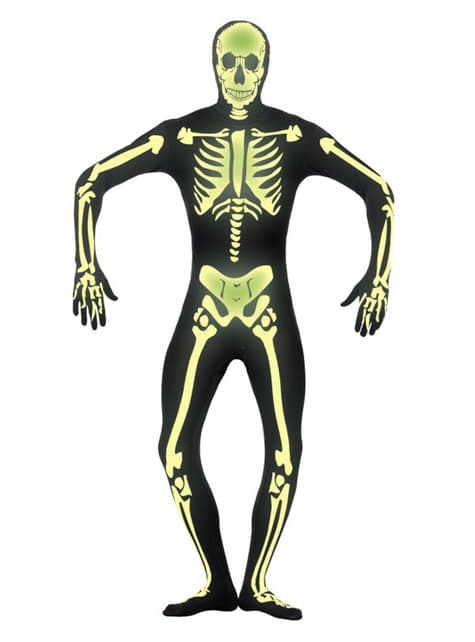 Skeleton Glow in the Dark Second Skin Costume