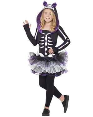 Costume scheletro gattino da bambina