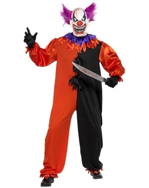 Kostým pre dospelých zlý strašidelný klaun