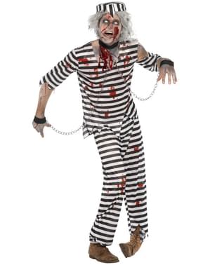 Fato de preso zombie terrífico