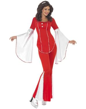 Disfraz de Super Trouper rojo para mujer