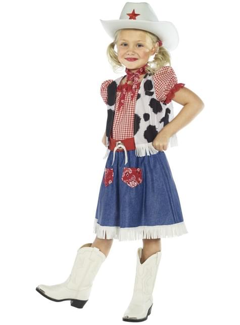 Costume de cowgirl pour fille 10 ans - Déguisement enfant fille - v59238
