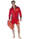 Rødt Livredder Kostume til Mænd - Baywatch
