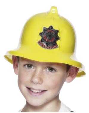 Casque de pompier jaune enfant