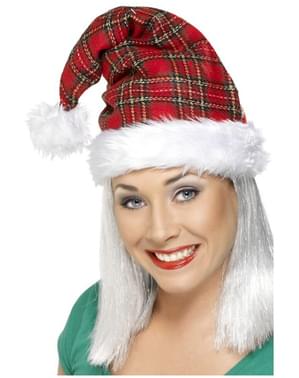 Kerstmuts met Schotse ruit