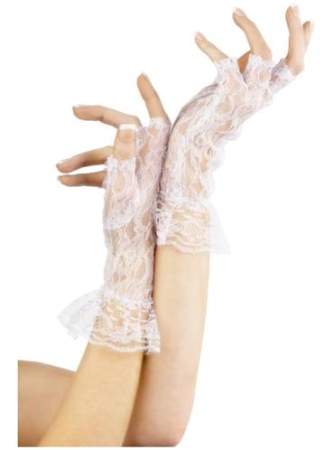 Hvide handsker unden fingre. Det sejeste | Funidelia