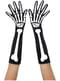 Guantes largos de esqueleto