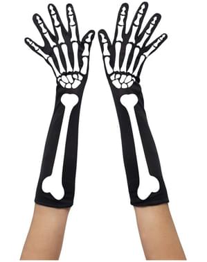 Gants longs de squelette