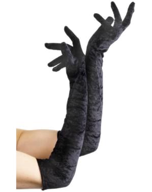Довгі чорні рукавиці