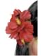 Gancho de pelo con flor hawaiana rojo