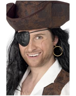 Opaska na oko dla pirata i kolczyk