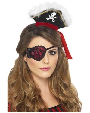 Piraten Augenklappe Rot
