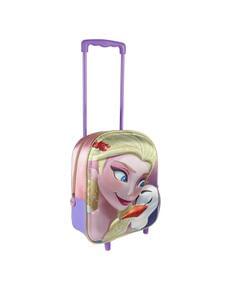 Mochila com rodas infantil 3D Elsa Frozen