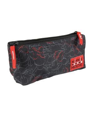 Trousse 2 compartiments Minnie Mouse noire - Disney