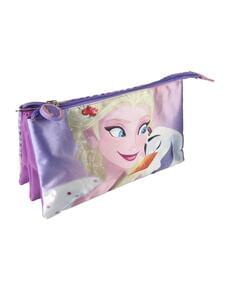 Estojo plano com 3 compartimentos Elsa Frozen