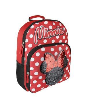 Mochila escolar Minnie Mouse com lantejoulas - Disney