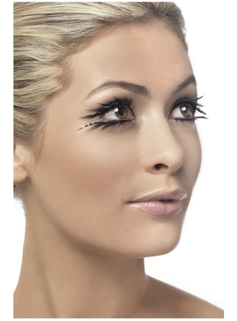 Pestanas pretas superior e inferior