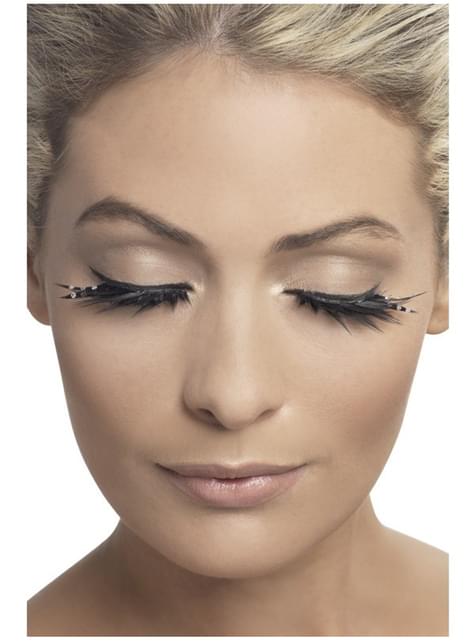 Pestanas pretas superior e inferior