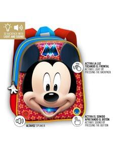 Mochila infantil com luzes Mickey Mouse