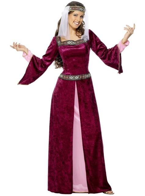 Costum Lady Marion culoarea burgundiu