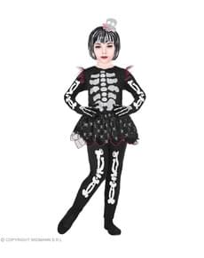 Playful skeleton costume for girls
