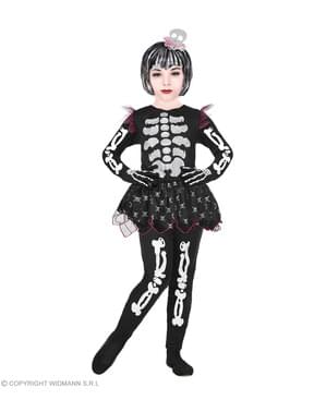 Costum de schelet jucăuș pentru fată