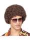Peluca afro de los años 70 castaña para adulto