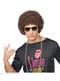Peluca afro de los años 70 castaña para adulto