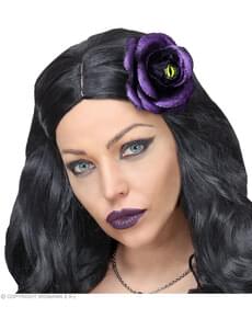 Clip para o cabelo de rosa violeta