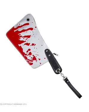 Bag in the shape of a bloody knife