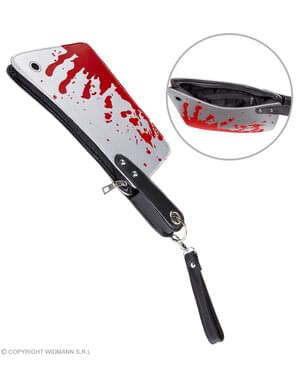 Taske i form af en blodig kniv