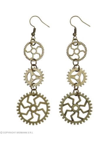Boucles d'oreilles Steampunk métalliques