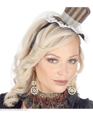 Metallic steampunk oorbellen