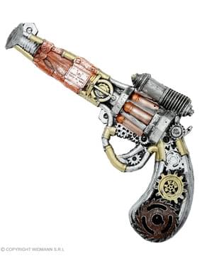 Revolver steampunk en mousse