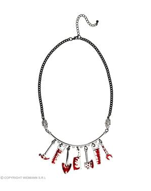 Collier outils ensanglantés