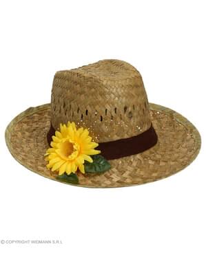 cappello di paglia con girasole