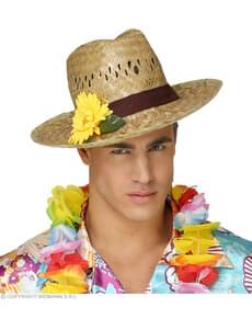 Chapéu de palha com girassol