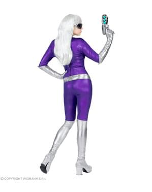 Alien Kostüm lila für Damen