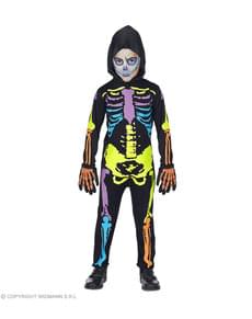 Déguisement squelette multicolore enfant