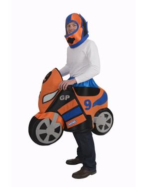Racing motorbike costume for adults