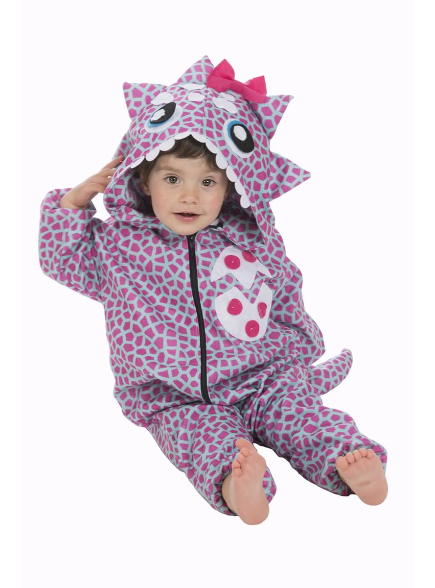 Rosa dinosaur kostyme til babyer