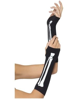 Guantes largos esqueleto