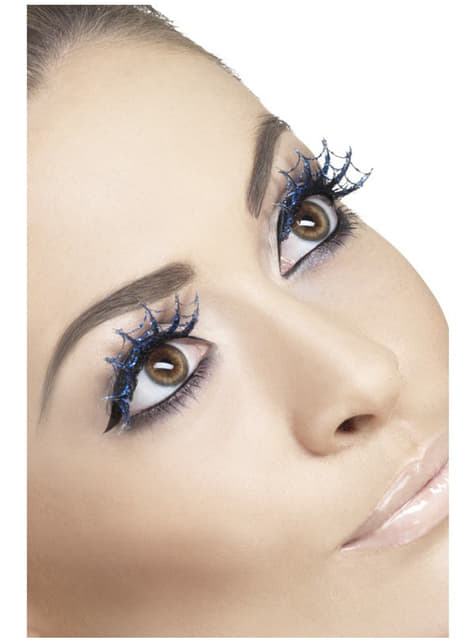 Spiderweb Blue Eyelashes